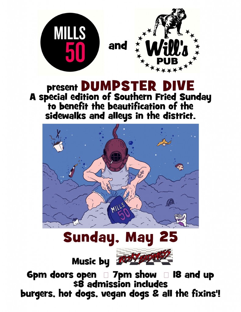 Dumpster Dive fundraiser flier